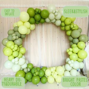 Pale Green Balloons, Scmdoti Light Green Balloons Different Sizes 18 12 10 5 Inches, Green Balloon Garland Arch for Safari Party Birthday Baby Shower Bridal Shower Spring Decorations(Pale Green)