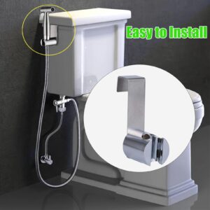 2 Pack Bidet Sprayer Holder for Toilet Attachment Bathroom Hanging Bracket for Handheld Shower Toilet Bidet Sprayer,Stainless Steel Toilet Tank or Wall Mounted Bathroom Head Hold