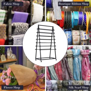 ikare Ribbon Organizer,Ribbon Holder,15 Tier Ribbon Holder Organizer Rack,Double-Sided Gift Wrapping Craft Ribbon Storage Shelf for Craft Room Cake Shop Flower Store