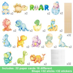 32pcs Dinosaur Centerpiece Sticks Dinosaur Baby Shower Decorations Dinosaur Party Centerpiece Decorations for Dino Theme Birthday Party Rawr It's A Boy Party Supplies