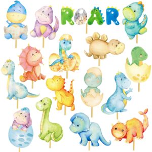 32pcs Dinosaur Centerpiece Sticks Dinosaur Baby Shower Decorations Dinosaur Party Centerpiece Decorations for Dino Theme Birthday Party Rawr It's A Boy Party Supplies