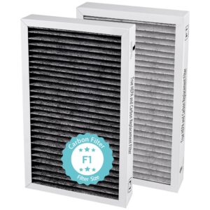 byseacore f1 carbon replacement filter compatible with filtrete 3m c01 t02 air purifier fap-c01-f1 and fap-t02-f1, h13 hepa filter, odor removal