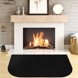 fireplace mat, hearth rug fireproof, fireplace floor mat, fireproof rug for fireplaces and woodstoves,fire resistant fireplace rug, d shaped, size 36" x24"