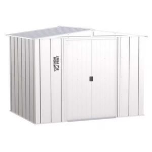 mdmprint 8x6 steel storage shed, flute grey, clg86fg-a