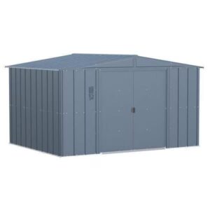 mdmprint 10x8 classic steel storage shed, blue grey, clg108bg-a