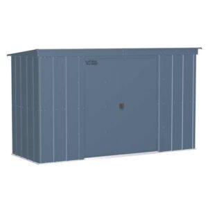 mdmprint 10x4 steel storage steel storage shed, blue grey, clp104bg-a