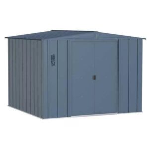 mdmprint 8x8 classic steel storage shed, blue grey, clg88bg-a