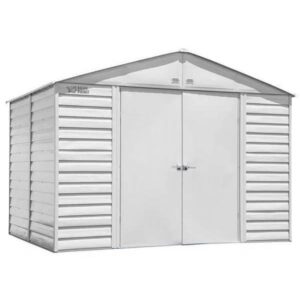 mdmprint 10x8 steel storage shed, flute grey, scg108fg-a