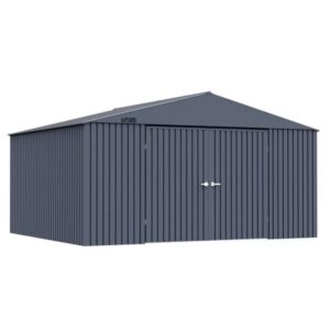 mdmprint steel storage shed, 14x12, anthracite, eg1412an-a