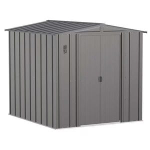 mdmprint 6x7 steel storage shed, charcoal, clg67cc-a