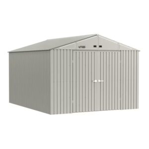 mdmprint steel storage shed, 10x12, cool grey, eg1012cg-a