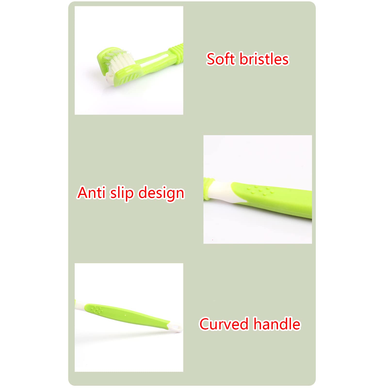 Tqyijhy Multi-Type Can Choose Pet Toothbrush Brush Addition Bad Breath Teeth Care Dogs Cleaning Mouth Care Tools Pet Toothbrushes for Dogs Pet Toothbrush Soft Pet Toothbrush with Double-Head