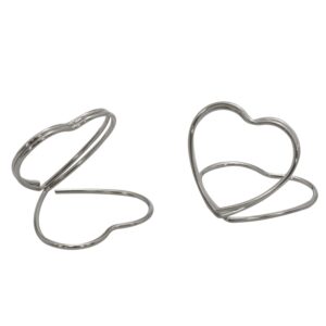 Haidong Heart Place Card Holder mini place card holders Wedding Table Number Holders name card holders for tables Suitable for weddings, birthday parties, etc. (silver) -12PCS