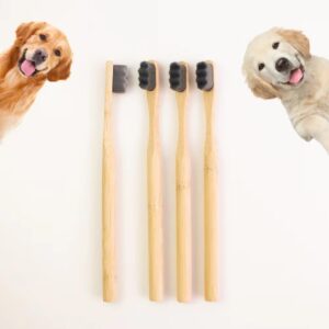 dr perfect dog toothbrush, ultra soft bristle eco-friendly bamboo toothbrush for sensitive gum dog and aged dog with teeth cleaning, for medium & large dog oral health (4)