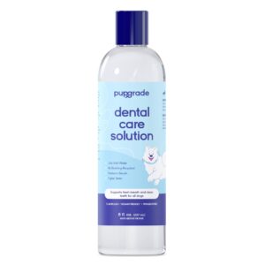 pupgrade dental care water additive solution - advanced oral care for dogs - dental rinse for fresh breath to fight against bad breath, plaque, and tartar