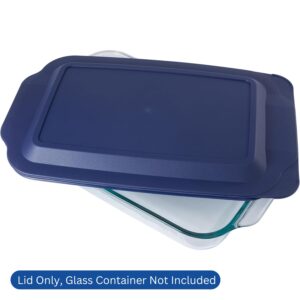 Replacement Lid Cover for Pyrex 3 QT Glass Baking Dish Casserole Container 233-PC (Navy)