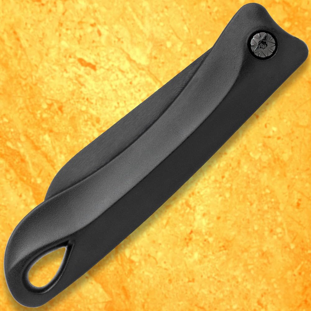 Ceramic Blade Pocket Knife Two-Pack | Non-Reflective Black Finish | TPU Handle | Ringed Pommel | Manual Opening Mechanism | 3 1/10" Blade | 7 2/5" Overall Length