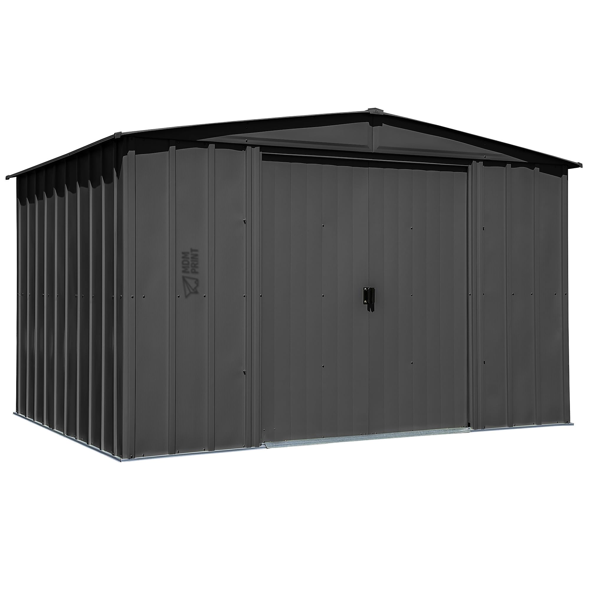 MDMprint 10x8 Classic Steel Storage Shed, Charcoal, CLG108CC-A