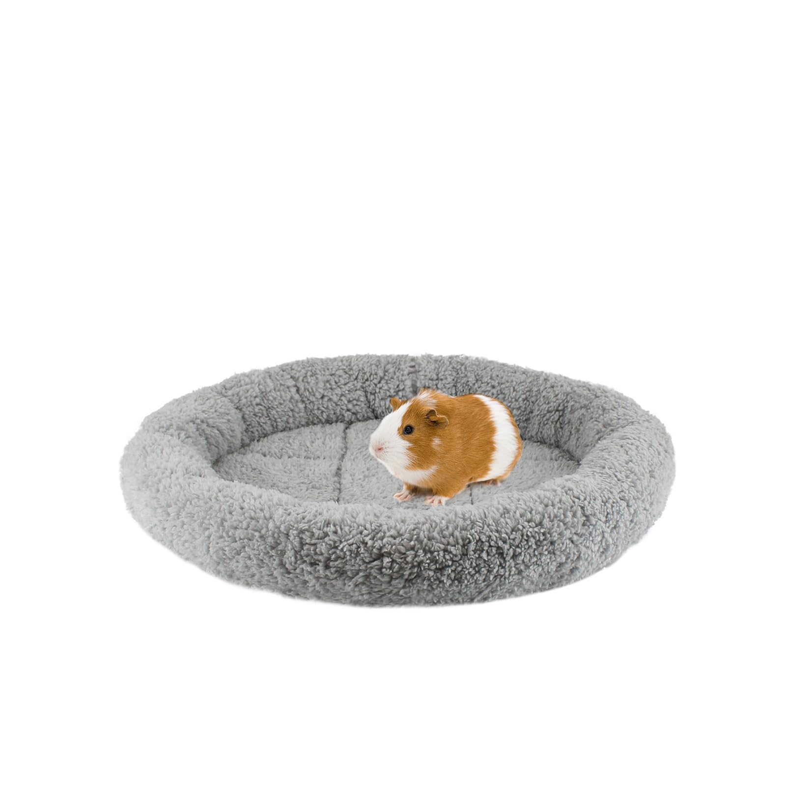 lesypet Cat Bed for Indoor Cats, Round Cat Bed Small Cat Bed Curl Sleep Cushion with Raised Pillow Around, Non-Slip Bottom Washable Mat for Small Pet Rabbit Hamsters, Round Small 13.78"