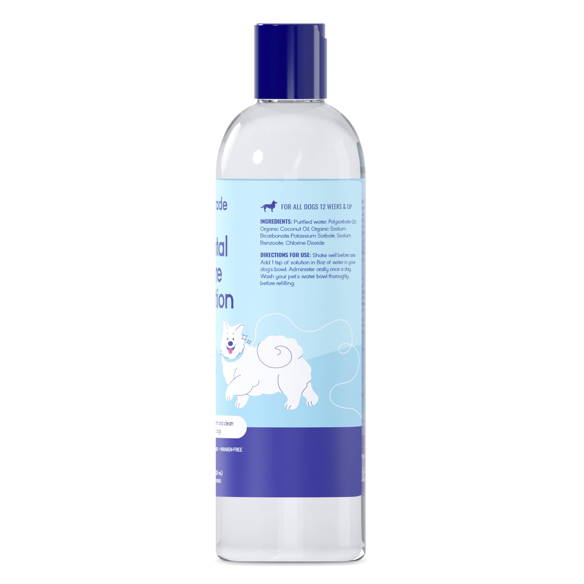 PupGrade Dental Care Water Additive Solution - Advanced Oral Care for Dogs - Dental Rinse for Fresh Breath to Fight Against Bad Breath, Plaque, and Tartar