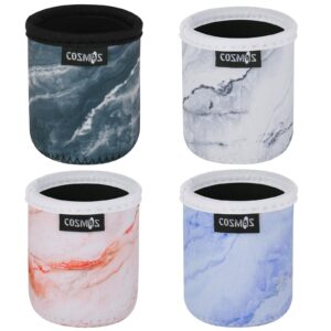 cosmos 4 pcs soft neoprene 7.5 fl oz mini can sleeves insulators can cooler sleek can drink covers neoprene can sleeve holder beverage insulator cover for energy drink & beer cans