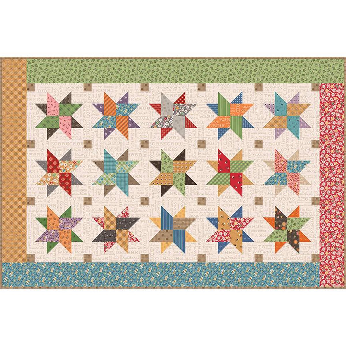 Riley Blake Autumn Collection by Lori Holt of Bee in My Bonnet, Premium Quilting Fabric, Perfect for Quilting, Crafting, Sewing Projects and More… (Autumn Skies Runner Boxed Kit)