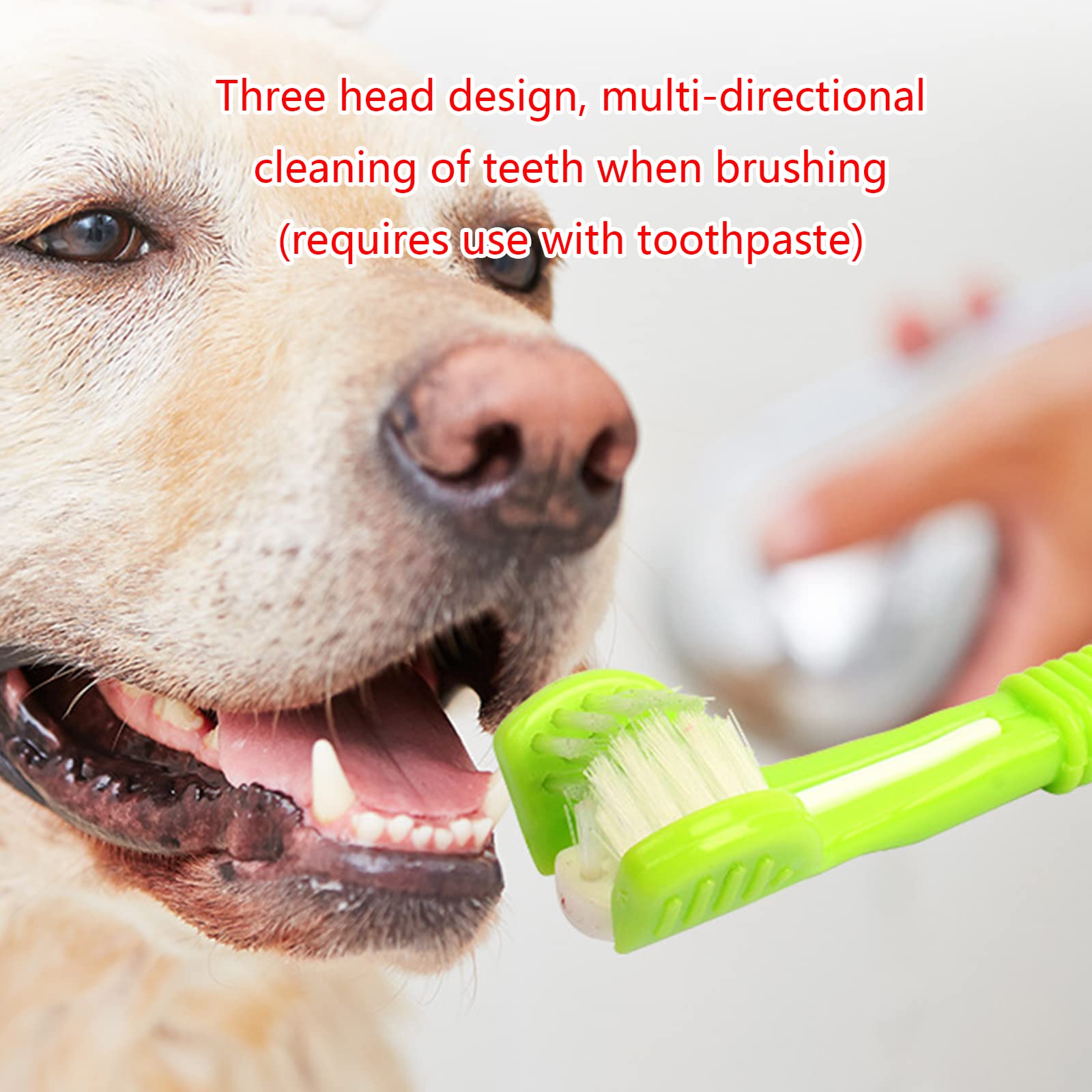 Tqyijhy Multi-Type Can Choose Pet Toothbrush Brush Addition Bad Breath Teeth Care Dogs Cleaning Mouth Care Tools Pet Toothbrushes for Dogs Pet Toothbrush Soft Pet Toothbrush with Double-Head