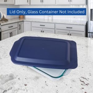 Replacement Lid Cover for Pyrex 3 QT Glass Baking Dish Casserole Container 233-PC (Navy)