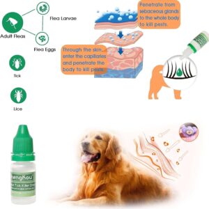 Complete Defense: Dog Flea and Tick Repellent Drops, Effective Pest Control, Natural Formula, Includes Free Flea Collar and Comb, for Dogs 44-88 lbs, (6 Month Supply)