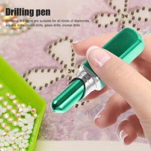 HOODANCOS 2pcs Diamond Dotting Pen Crystal Diamond Art Drill Pen with Ring Rhinestones Picker Pencil for Diamond Drawing Tool