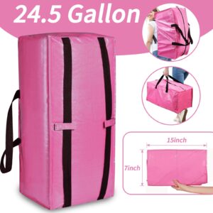 Moving Bags 8PCS Extra Large with Carrying Handles Backpack Straps, Heavy Duty Moving Bags for Space Saving Packing, Storage Totes of College Essentials Moving Supplies (Pink)