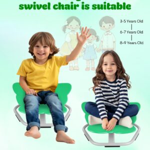 FAHKNS Autism Sensory Spinning Chair, Green Elephant Kids Swivel Chair, Sit and Spin Sensory Chair for Toddlers Overcoming Social Phobia Non-Slip Metal Base