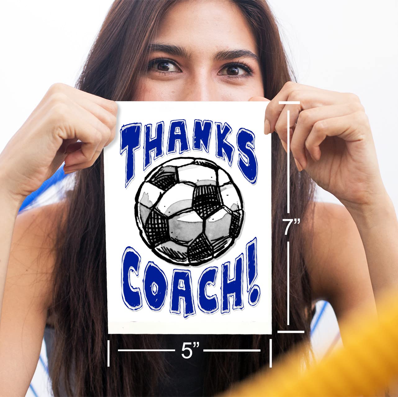 Play Strong 1-Pack High School Soccer Coach You're Awesome (5x7) Greeting Thank You Cards Set Awesome for Soccer Players, Teams, Coaches, Family and Fanatics!