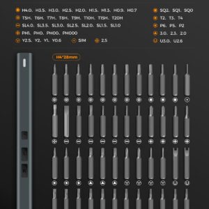 Kingsdun Mini Electric Screwdriver Set, 57-in-1 Small Power Precision Screwdriver Set with 48 Magnetic Bits, Cordless Screwdriver Rechargeable Torque Repair Tool Kit for Phone Watch Camera Laptop