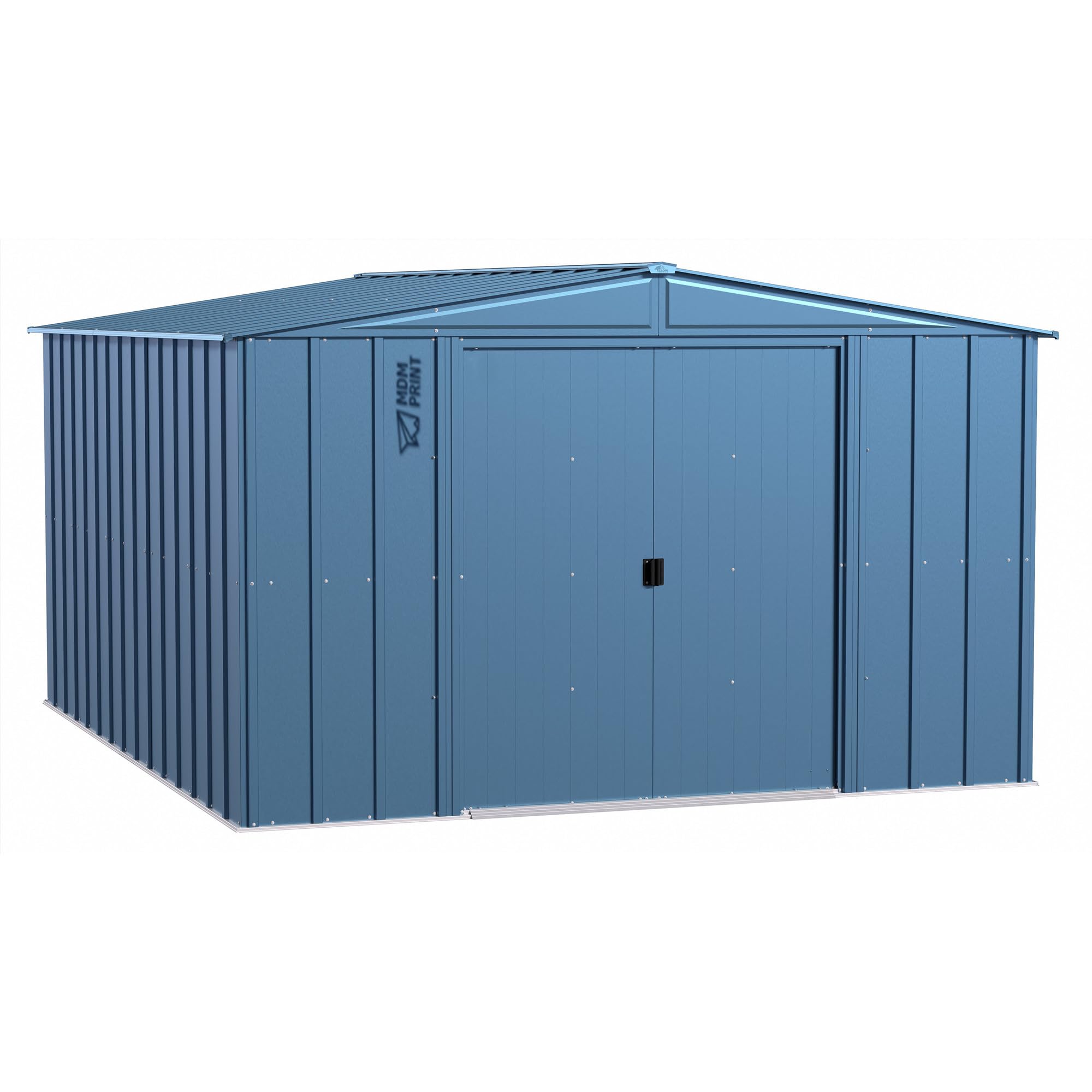 10x12 Classic Steel Storage Shed, Blue Grey