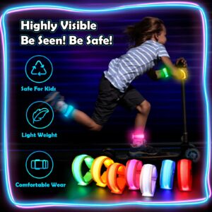 YADIYA 14/7 PCS LED Glow Bracelets, LED Light Up Bracelets for Kids Adults, Glow in The Dark Party Favors Supplies for Night Events Halloween, Christmas,Concerts Rave Sports Accessories…