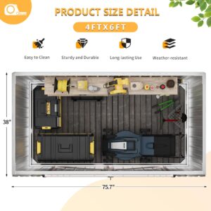 Jolydale Outdoor Storage Shed 6.4x3.6FT Outdoor Garden Storage Shed, Galvanized Steel Metal Garden Shed with Air Vent and Hinged Door Utility Tool Storage House for Garden, Backyard, Patio, Lawn