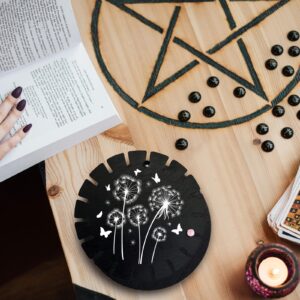 AHANDMAKER Pendulum Display Stand Wooden Pendulum Display Stand Stones Rocks Crystal Pendulum Holder with 18 Slots for Crystals Necklaces Accessories Decoration Spirit Altar Decoration - Dandelion