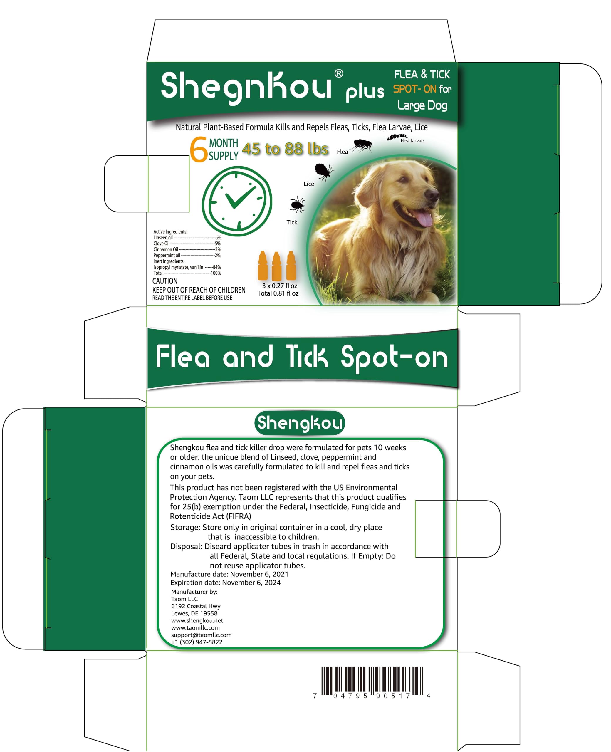 Complete Defense: Dog Flea and Tick Repellent Drops, Effective Pest Control, Natural Formula, Includes Free Flea Collar and Comb, for Dogs 44-88 lbs, (6 Month Supply)