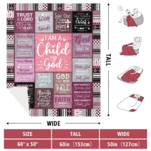 Christian Gifts for Women, Religious Gifts for Women, Gifts for Christian Women Religious Blanket 60"x50", Christian Gift, Religious Gifts for Women Bible, Spiritual Gifts for Women, Christian Blanket