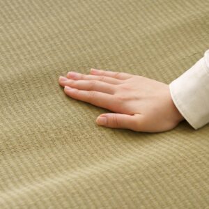 FULI Japanese Tatami Igusa Rush Grass Sleeping Mat, Mattress Pad Futon Topper, Relaxation, Made in Japan - Full Size (53.15" x 68.50")