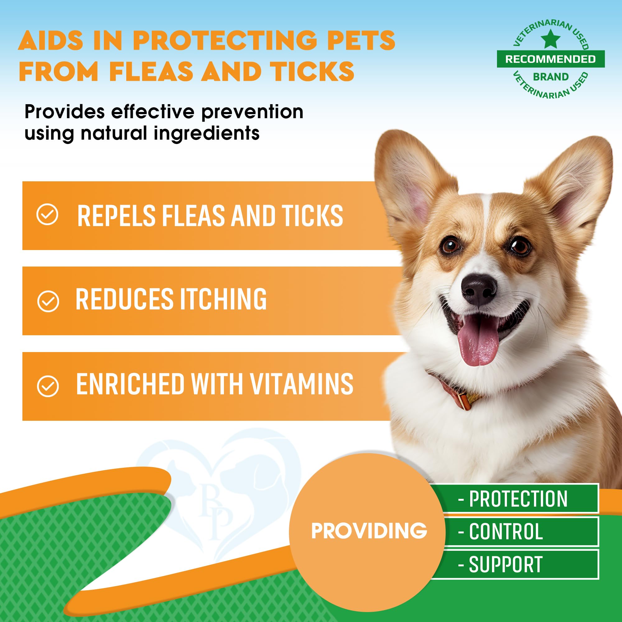 Oral Flea & Tick Prevention for Dogs and Cats - Natural Flea Control and Medicine & Treatment for Small and Large Dogs - Multivitamin Drops Supplements for Pets Made in USA