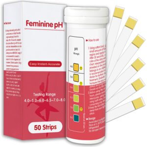 50ct vaginal ph test strips for women, easy to use for quick & accurate results - ph balance test strips for women to monitor feminine hygiene & detect any imbalances, easy to read results