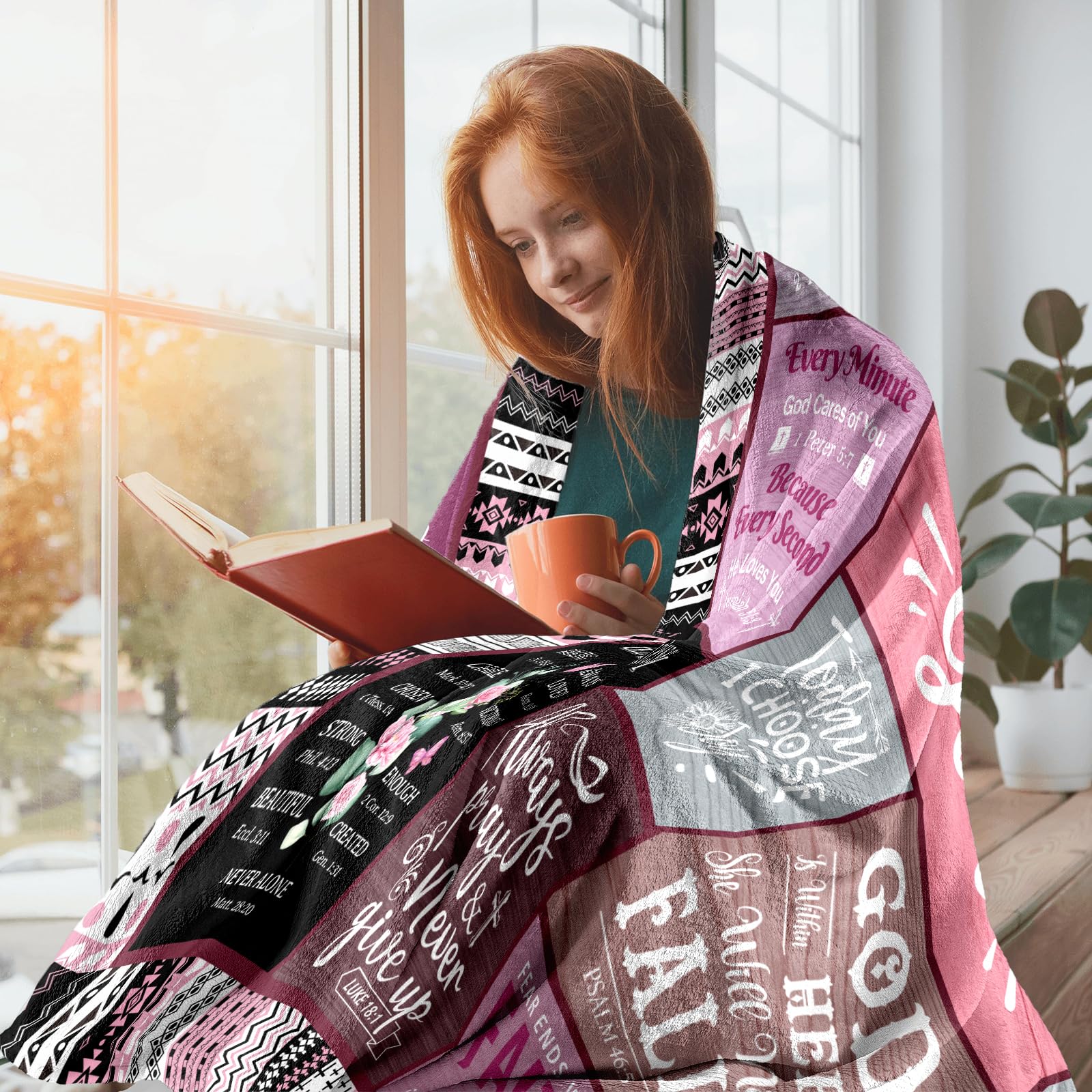 Christian Gifts for Women, Religious Gifts for Women, Gifts for Christian Women Religious Blanket 60"x50", Christian Gift, Religious Gifts for Women Bible, Spiritual Gifts for Women, Christian Blanket