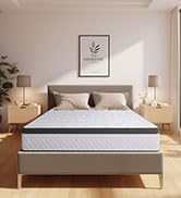 Erubry Twin Mattress, 12 Inch Plush Feel Hybrid Mattress with Breathable Euro Top Cover, Motion Isolation, Pressure Relief, Twin Size Mattress in a Box