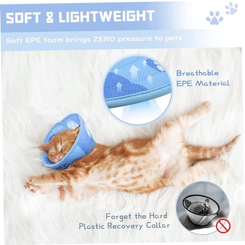 Cat Cone Collar Adjustable Cat Recovery Collar Size L Soft Elizabethan Collar for Dog, Collar Cone Pet Puppies for Dog Cat After Surgery, Injury