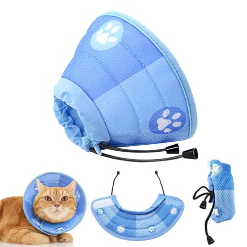 Cat Cone Collar Adjustable Cat Recovery Collar Size L Soft Elizabethan Collar for Dog, Collar Cone Pet Puppies for Dog Cat After Surgery, Injury