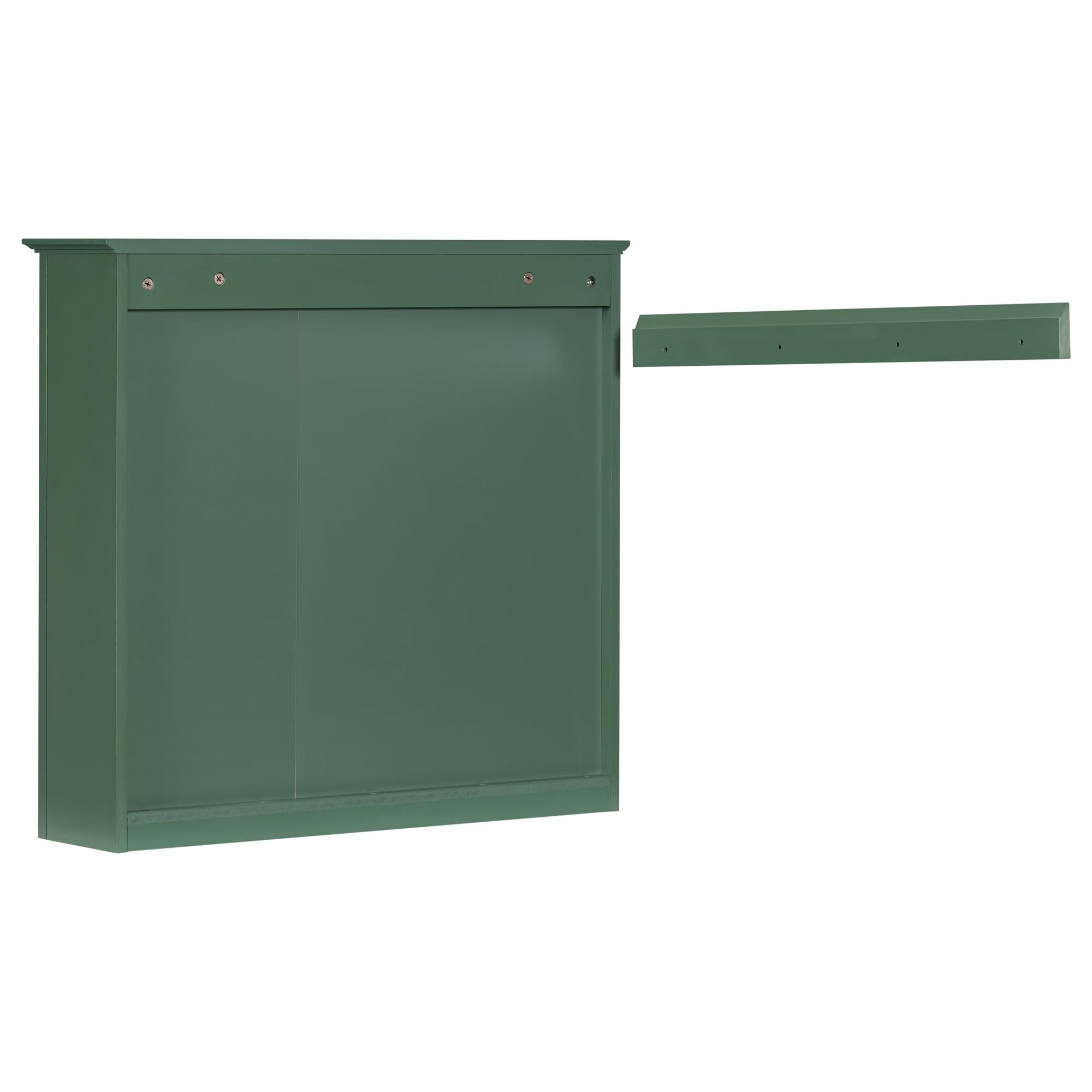 Royard Oaktree Bathroom Wall Mirror Cabinet, Modern Medicine Cabinet with Single Door and Adjustable Shelf, Over The Toilet Space Saver Storage Cabinet with 3 Open Shelves, Green