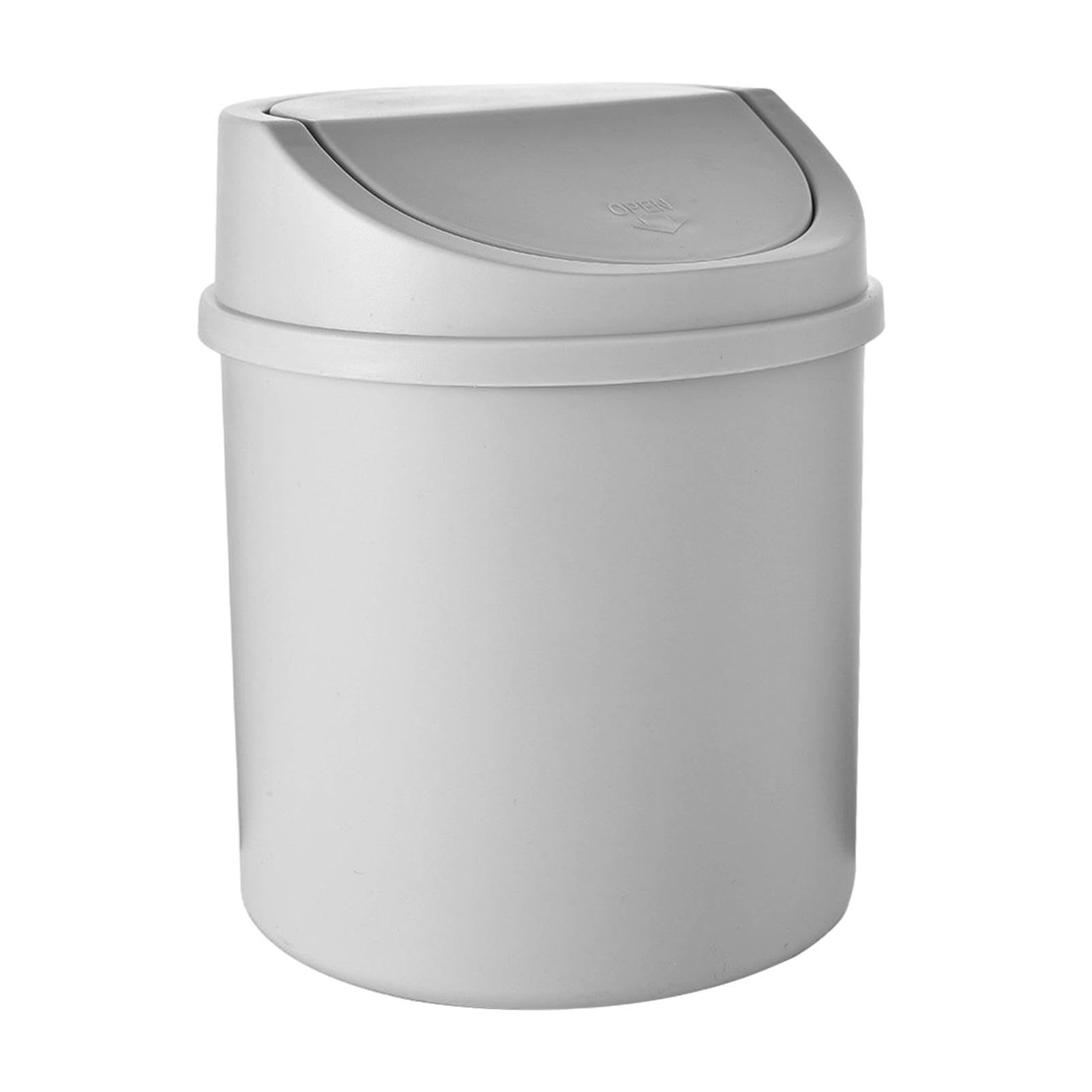 Generic Desktop Garbage Can, Living Room Trash can, Trashcans, Unique Cute Trashcans with Lid, Portable Garbage Bin Funny Waste Can for Bedrooms Dormitories Living Rooms Tables Desks, grey