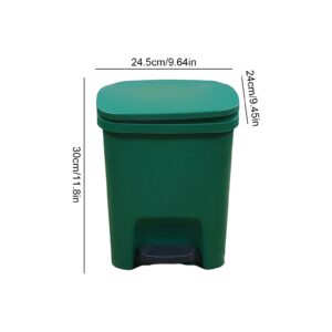 DNCG Step-On Trash Can, Kitchen Garbage Bin with Soft Close Lid, Waste Bin Protection, Rectangular Trash Can Foot Pedal Operation for Bathroom, Kitchen, Refer to description, olive green